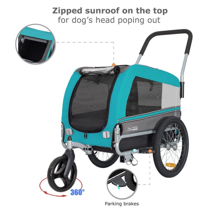 Hundeanhänger Tiggo VS Pets Medium & Buggy - Blau – Bild 8