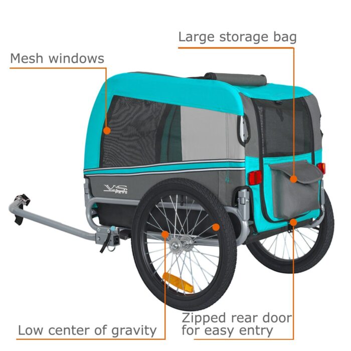 Hundeanhänger Tiggo VS Pets Medium & Buggy - Blau – Bild 6