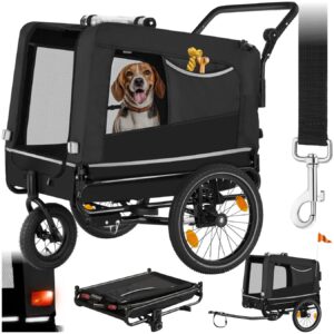 Hundeanhänger TECTAKE 3in1 multifunktional - schwarz