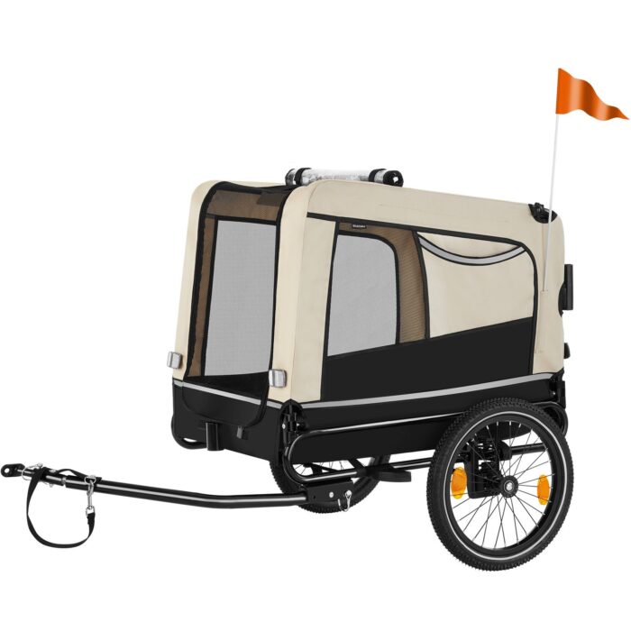 Hundeanhänger TECTAKE 3in1 multifunktional - beige – Bild 3