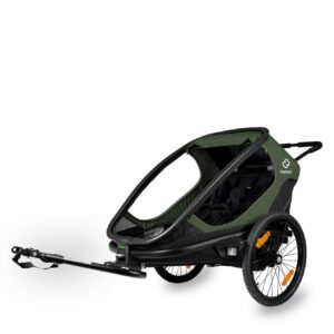 Kinderanhänger Hamax Outback - 2 Kinder - grün schwarz