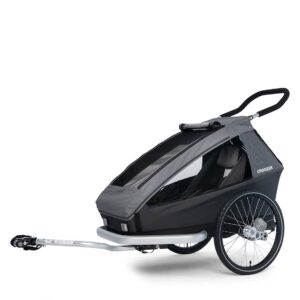 Kinderanhänger Croozer Kid Keeke 1 inkl. Jogger-Set - mountain grey