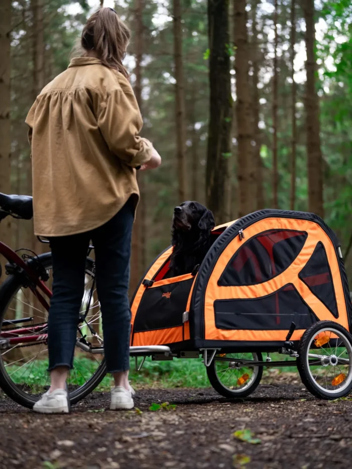 Gefederter Fahrradanhänger für große Hunde - TrendPet DogBus L – Bild 4