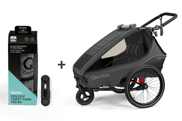 Kinderfahrradanhänger Qeridoo Kidgoo2 - Steel Grey – Bild 2